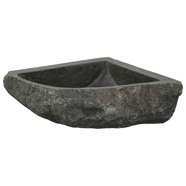 vidaXL Lavabo Cinzeto (30-37) x (30-37) x 12 cm Pedra de Rio