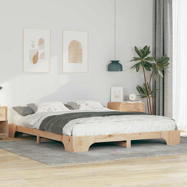 vidaXL Estrutura da Cama Castanho 160 x 210 cm