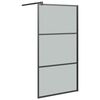 vidaXL Telhas de chuveiro Preto 115 x 195 cm Vidro e Alum&iacute;nio