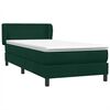 vidaXL Cama com molas/colch&atilde;o verde-escuro 80x220 cm veludo