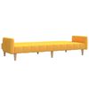 vidaXL Sof&aacute;-cama de 2 lugares tecido amarelo