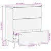 vidaXL Buffet Acabamento em Wash Branco 60 x 33 x 75 cm