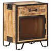 vidaXL Mesa de cabeceira 43x30x51 cm madeira mangueira &aacute;spera maci&ccedil;a