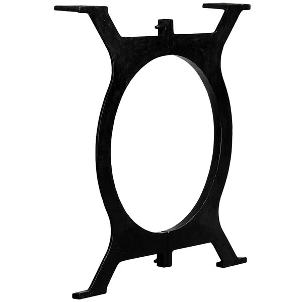 vidaXL Pernas p/ mesa de jantar 2 pcs estrutura em O ferro fundido