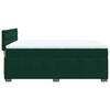vidaXL Cama com molas/colch&atilde;o 140x190 cm veludo verde-escuro