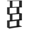 vidaXL Gabinete de Livros Carvalho Preto 70 x 24 x 129 cm