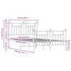 vidaXL Estrutura de cama com cabeceira e p&eacute;s 120x190 cm metal branco