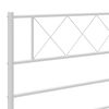 vidaXL Estrutura de cama com cabeceira e p&eacute;s 90x200 cm metal branco