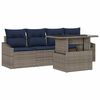 vidaXL Conjunto de Sof&aacute; de Jardim 5 unid. Cinzeto vime PE