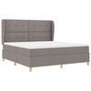 vidaXL Cama Box Springs com Colch&atilde;o Cinza Escuro 90x190 cm tecido
