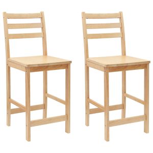 vidaXL Cadeiras de Jantar 2 pcs Natural 40 x 47,5 x 99,5 cm