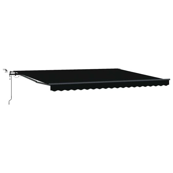 vidaXL Tecido de Toldos com Preto 450 &times; 350 cm Poli&eacute;ster