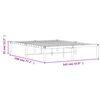 vidaXL Estrutura de cama 135x190 cm metal preto