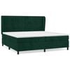vidaXL Cama com molas/colch&atilde;o 200x200 cm veludo verde-escuro
