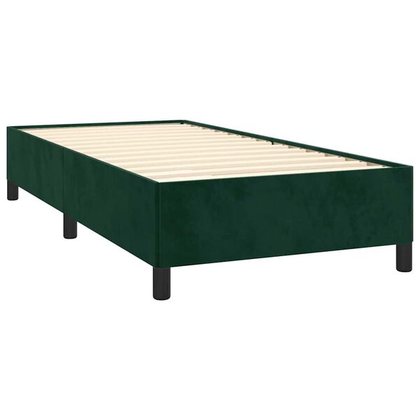 vidaXL Estrutura de cama sem colch&atilde;o 80x200 cm veludo verde-escuro