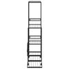 vidaXL Suporte de vasos c/ rodas 94,5x25x92,5 cm metal preto