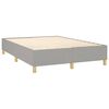 vidaXL Cama box spring c/ colch&atilde;o e LED 140x190 cm tecido cinza-claro