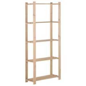 vidaXL Unidade arruma&ccedil;&atilde;o 5 prateleiras 80x28,5x170 cm pinho maci&ccedil;o