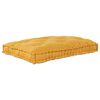 vidaXL Travesseiro para Sof&aacute; Pallet Amarelo 120 x 80 x 12 cm Tecido