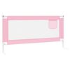 vidaXL Barra de seguran&ccedil;a p/ cama infantil tecido 180x25 cm rosa