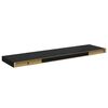 vidaXL Prateleiras de parede suspensas 2 pcs 90x23,5x3,8cm MDF preto