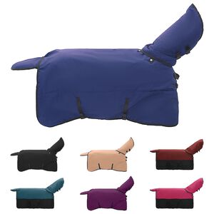 vidaXL Cobertor de Cavalo Verde Escuro e Preto 75 cm Poli&eacute;ster