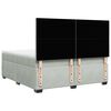 vidaXL Cama com molas/colch&atilde;o 200x200 cm veludo cinzento-claro