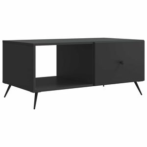 vidaXL Mesa de centro Preto 90 x 50 x 40 cm Derivados de Madeira