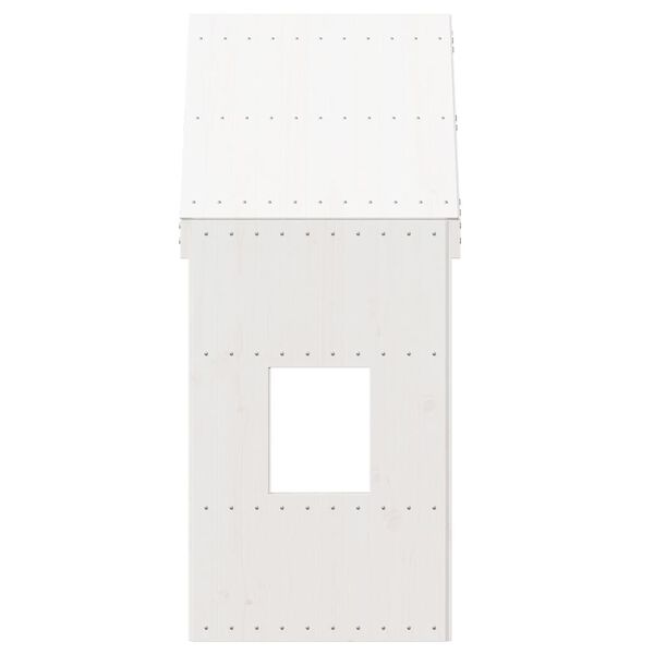 vidaXL Telhado de cama infantil 60x99x139,5 cm pinho maci&ccedil;o branco
