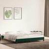 vidaXL Estrutura de cama sem colch&atilde;o 200x220 cm veludo verde-escuro