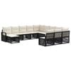 vidaXL Conjunto de Sof&aacute; de Jardim 12 pcs Preto vime PE