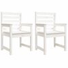 vidaXL Cadeiras de jardim 2 pcs 60x48x91 cm pinho maci&ccedil;o branco