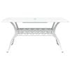 vidaXL Conjunto de Jantar para Jardim 7 pcs Branco Alum&iacute;nio