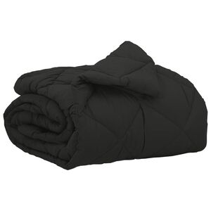 vidaXL Duvet de Ano Inteiro Preto 200 x 135 cm Microfibra