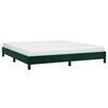 vidaXL Estrutura de cama sem colch&atilde;o 180x200 cm veludo verde-escuro