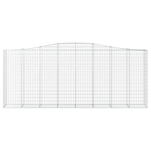 vidaXL Cestos gabi&atilde;o arqueados 15 pcs 400x50x160/180 ferro galvanizado