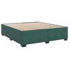 vidaXL Cama com molas/colch&atilde;o 200x200 cm veludo verde-escuro