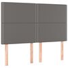 vidaXL Cabeceira Cinza 144x5x118/128 cm Couro Sint&eacute;tico