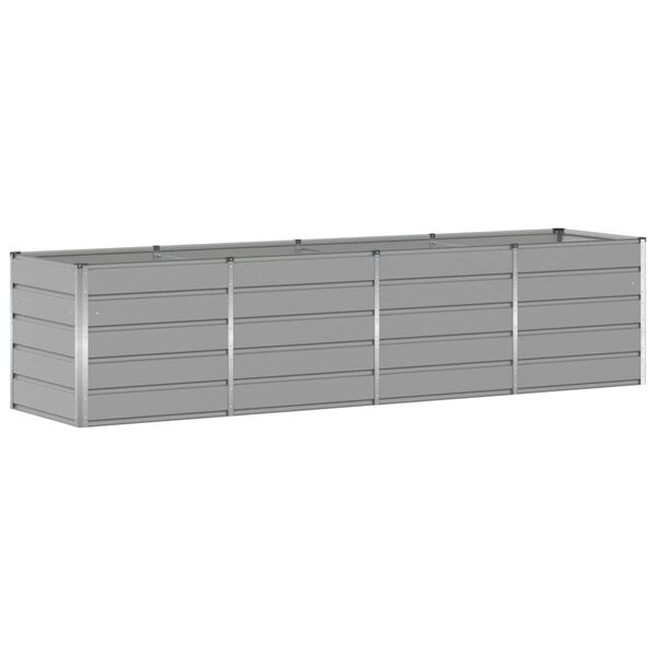 vidaXL Floreira Cinzento-claro 240 x 80 x 75 cm A&ccedil;o