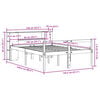 vidaXL Cama com estante sem colch&atilde;o 140x200 cm madeira maci&ccedil;a