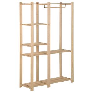 vidaXL Suporte para roupas 110x38x170 cm madeira de pinho maci&ccedil;a