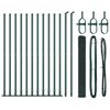 vidaXL Poste de Cerca Verde 25 x 1,2 m (malha de 25 x 25 mm) A&ccedil;o e PVC