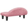 vidaXL Cama para cães 70x52x30 cm veludo rosa