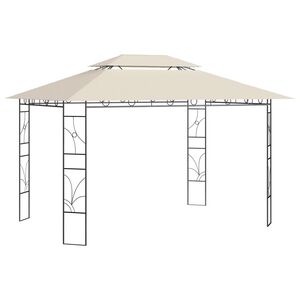 vidaXL Gazebo 4x3x2,7 m 160 g/m&sup2; cor creme