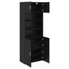 vidaXL Arm&aacute;rio de arruma&ccedil;&atilde;o Carvalho Preto 80 x 42,5 x 225 cm