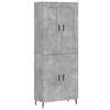 vidaXL Arm&aacute;rio alto 69,5x34x180 cm derivados de madeira cinza cimento