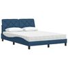vidaXL Cama com colch&atilde;o 140x200 cm tecido azul