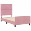 vidaXL Cama Box com cabeceira Rosa 90 x 190 cm Veludo