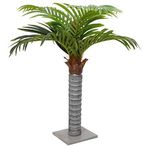 vidaXL Palmeira artificial 6 folhas 100 cm verde