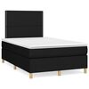 vidaXL Cama com molas/colch&atilde;o 120x200 cm tecido preto
